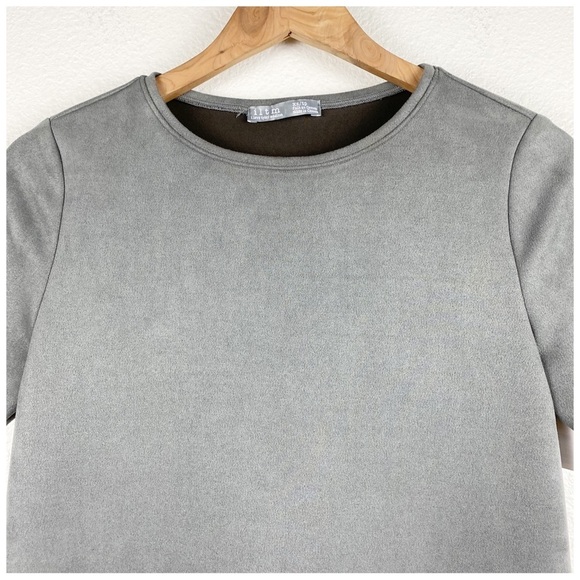 NWT ILTM Ariana Faux Suede Dress in Gray Size XS - Picture 6 of 11